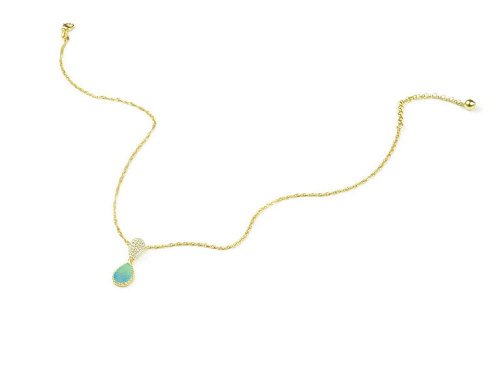 Chiarezza Leaf Necklace - Simple, delicate, pendant style necklace