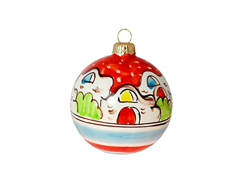 Borgo (red) - Ceramic Christmas tree decoration