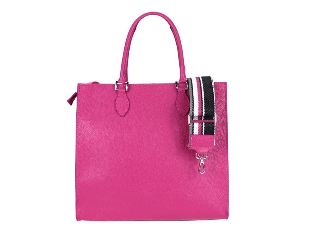 Favara (shocking pink) - Large, Italian leather, shopper style bag