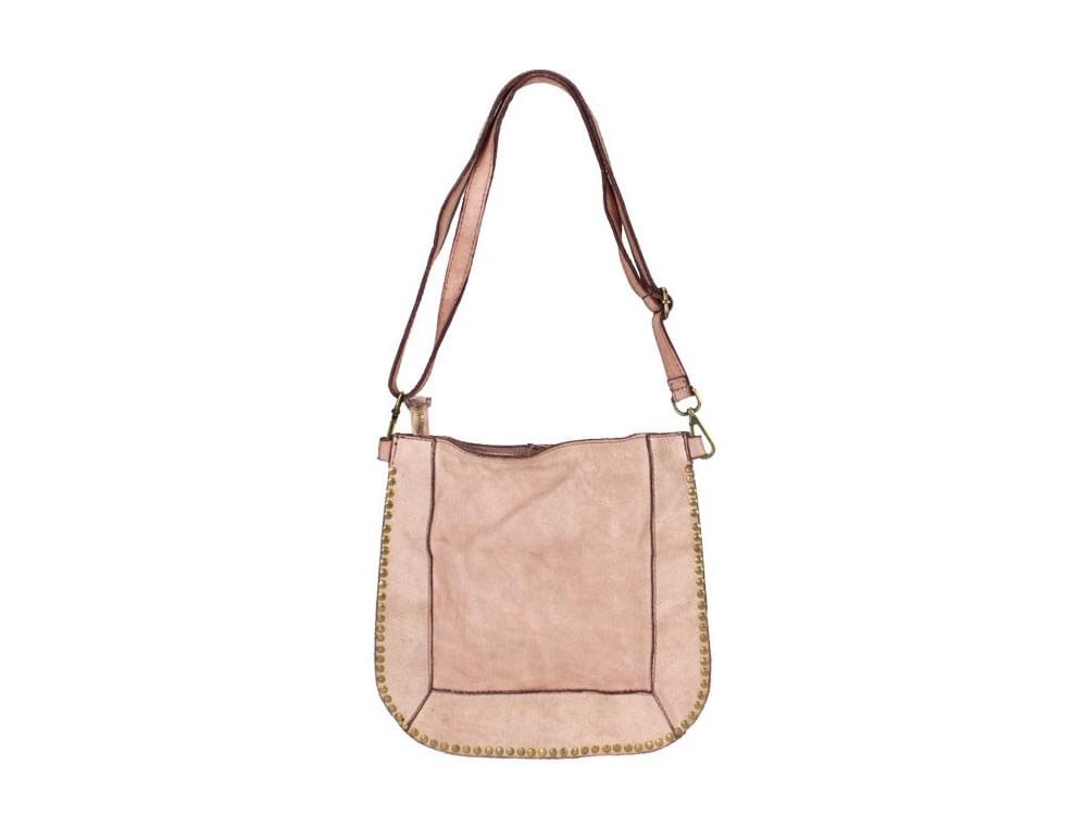 Siris (blush) - A slim, fashionable leather shoulder bag