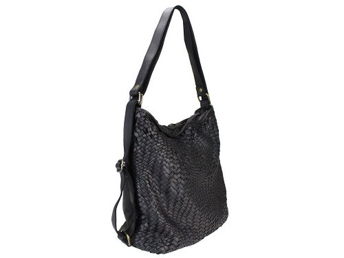 Scario (black) - A beautiful, soft, top quality Italian leather shoulder bag