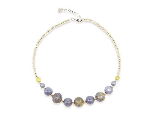 Pois Necklace (lilac) - Short necklace with subtle colours