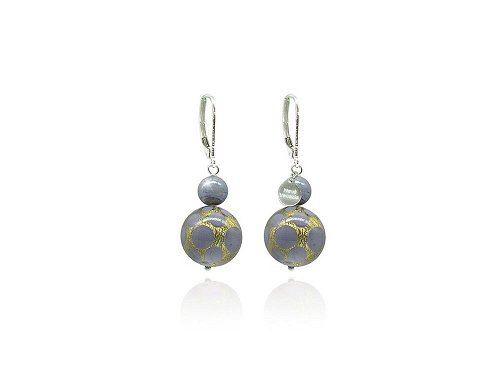 Pois Earrings (lilac) - Murano glass earrings in subtle colours