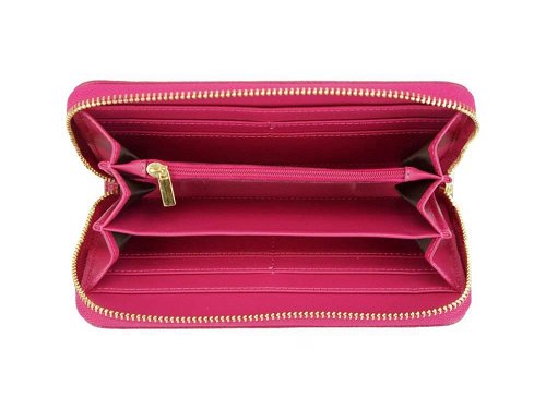 Arianna (deep pink) - Compact, roomy, soft leather wallet