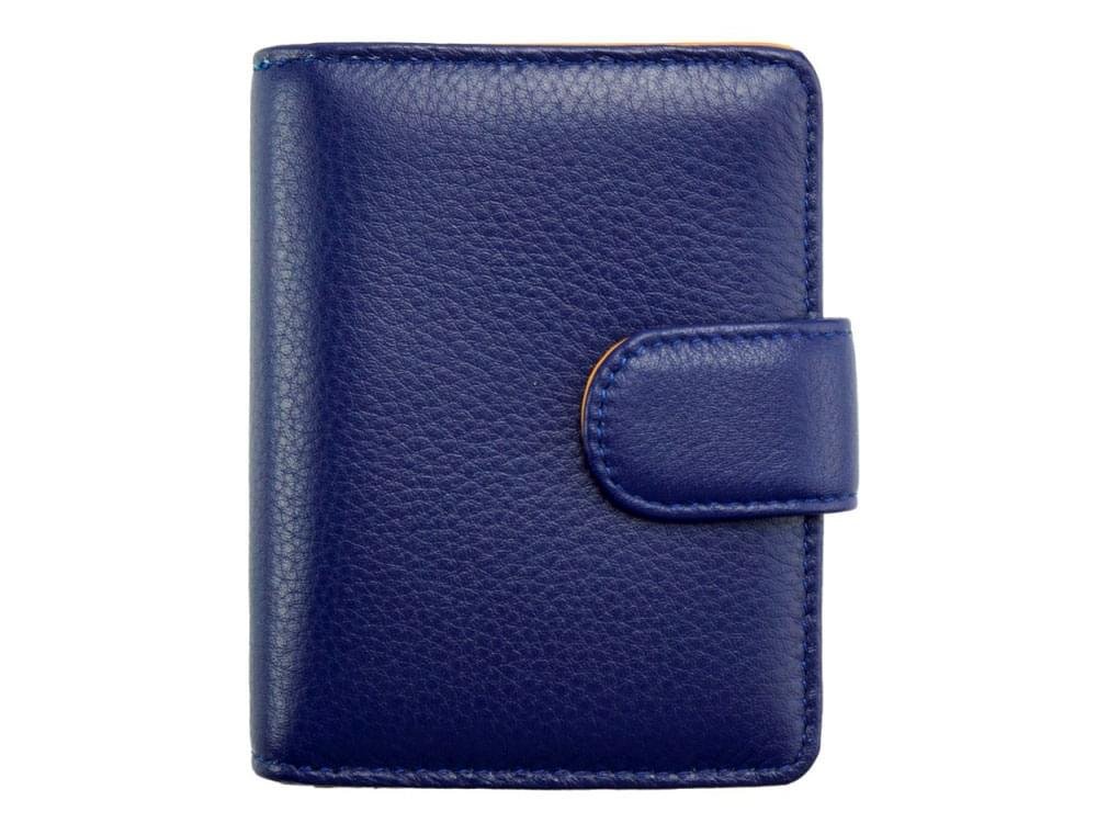Beatrice (blue) - Small, pretty calf leather wallet