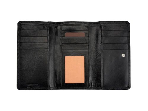 Giulia (black) - Prestigious calfskin leather wallet