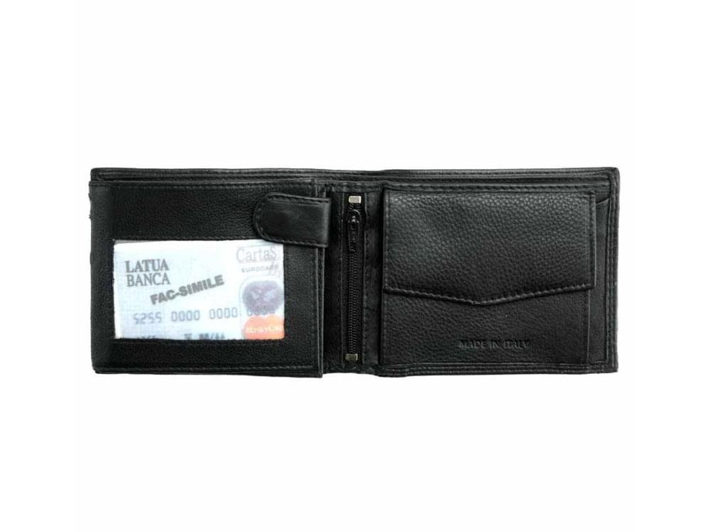 Luigi (black) - Good size, roomy, soft leather wallet