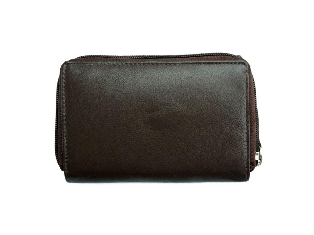 Flavia (dark brown) - Pretty and practical leather wallet