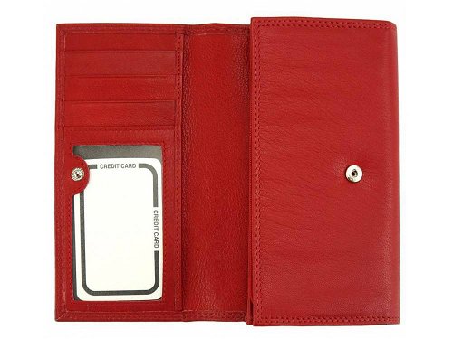 Nicolina (red) - Soft, calf leather wallet
