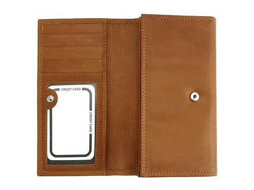 Nicolina (tan) - Soft, calf leather wallet