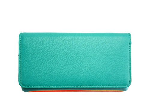 Rosella (turquoise) - Soft Italian leather wallet