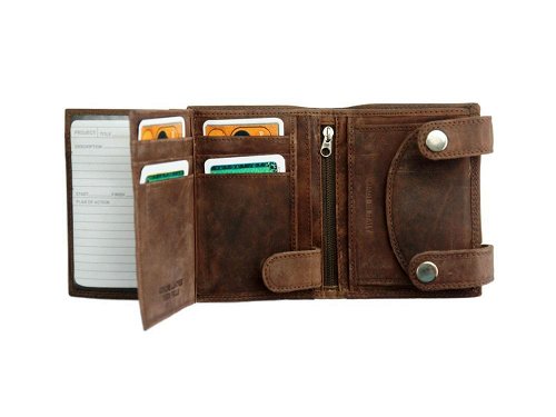 Marco (dark brown) - Leather wallet with a difference