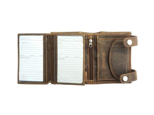 Marco (brown) - Leather wallet with a difference