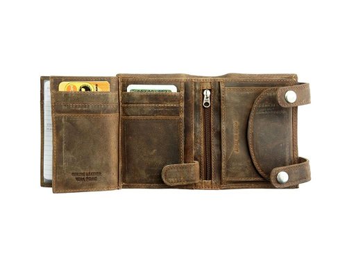 Marco (brown) - Leather wallet with a difference