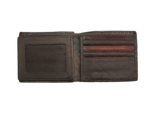 Matteo (brown) - Soft, woven leather wallet