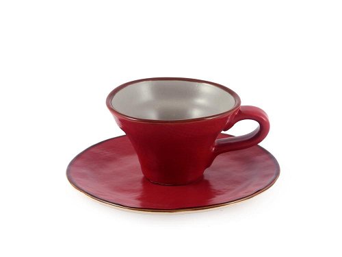 Shades of Tuscany Americano - Set of americano coffee cups & plates
