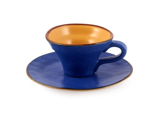 Shades of Tuscany Americano - Set of americano coffee cups & plates