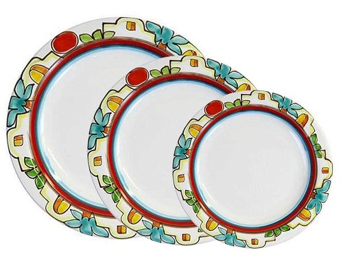 Sassi - set of 3 plates - Handmade, traditional ceramic plates from Sicily