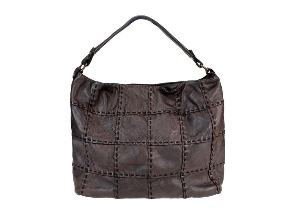 Deruta (dark brown) - Soft, luxurious Italian leather bag