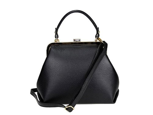 Alia (black) - Classic leather handbag