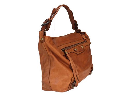 Empoli (tan) - Soft, practical, Italian leather bag