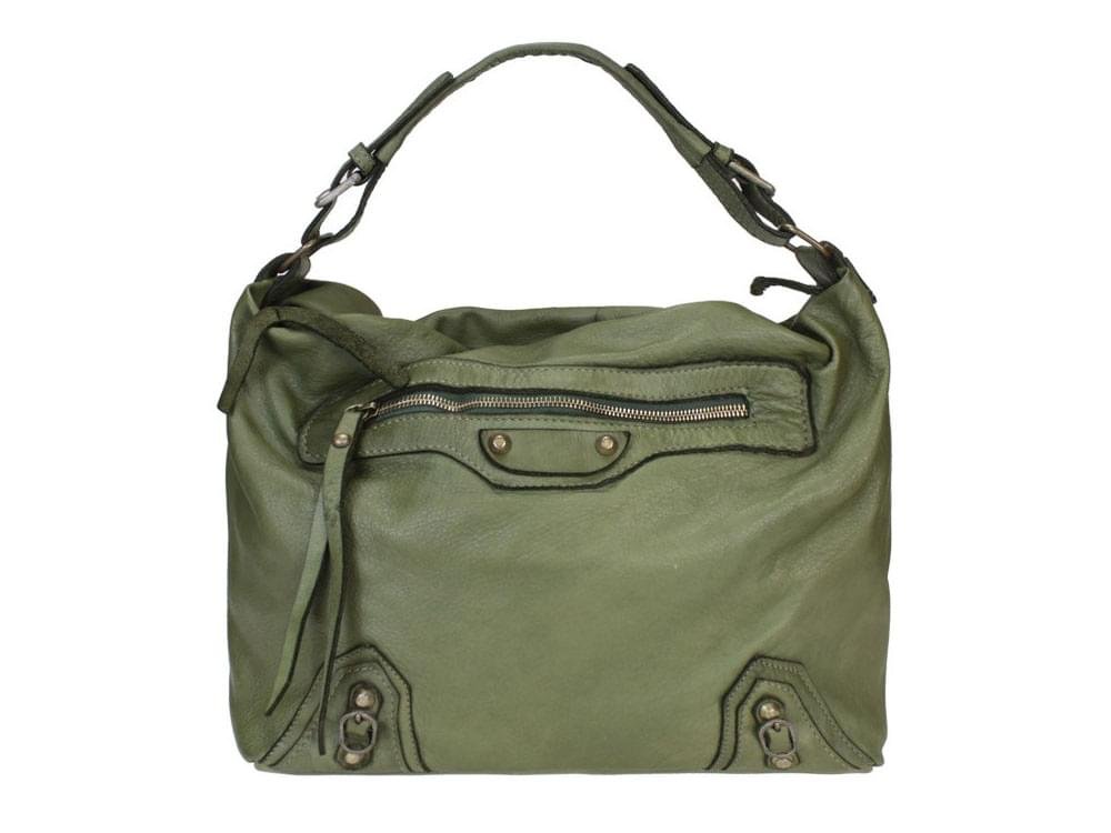 Empoli (green) - Soft, practical, Italian leather bag