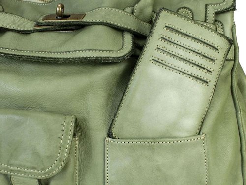 Ferrara (spearmint) - Latest fashion, soft calf leather handbag