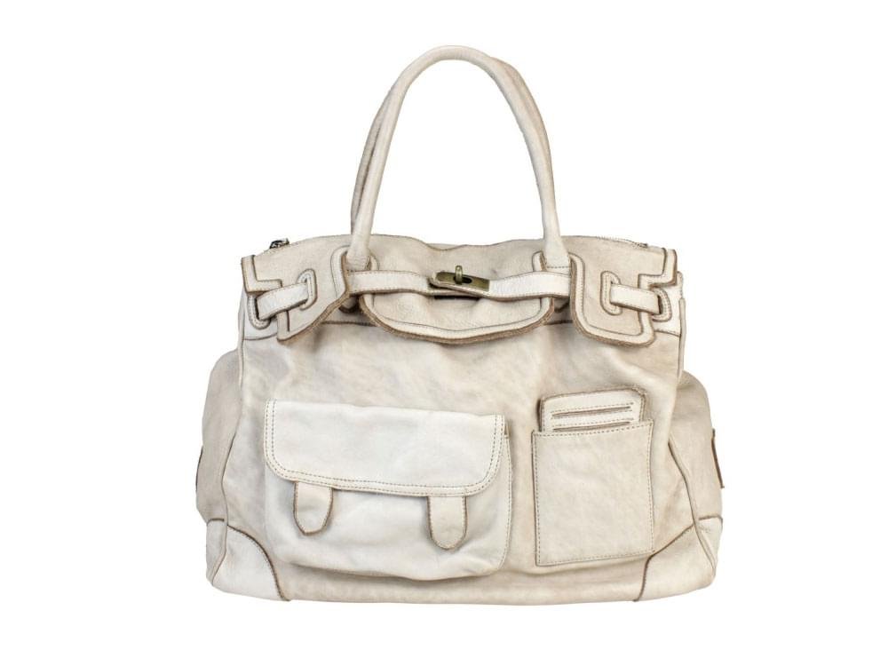 Ferrara (beige) - Latest fashion, soft calf leather handbag