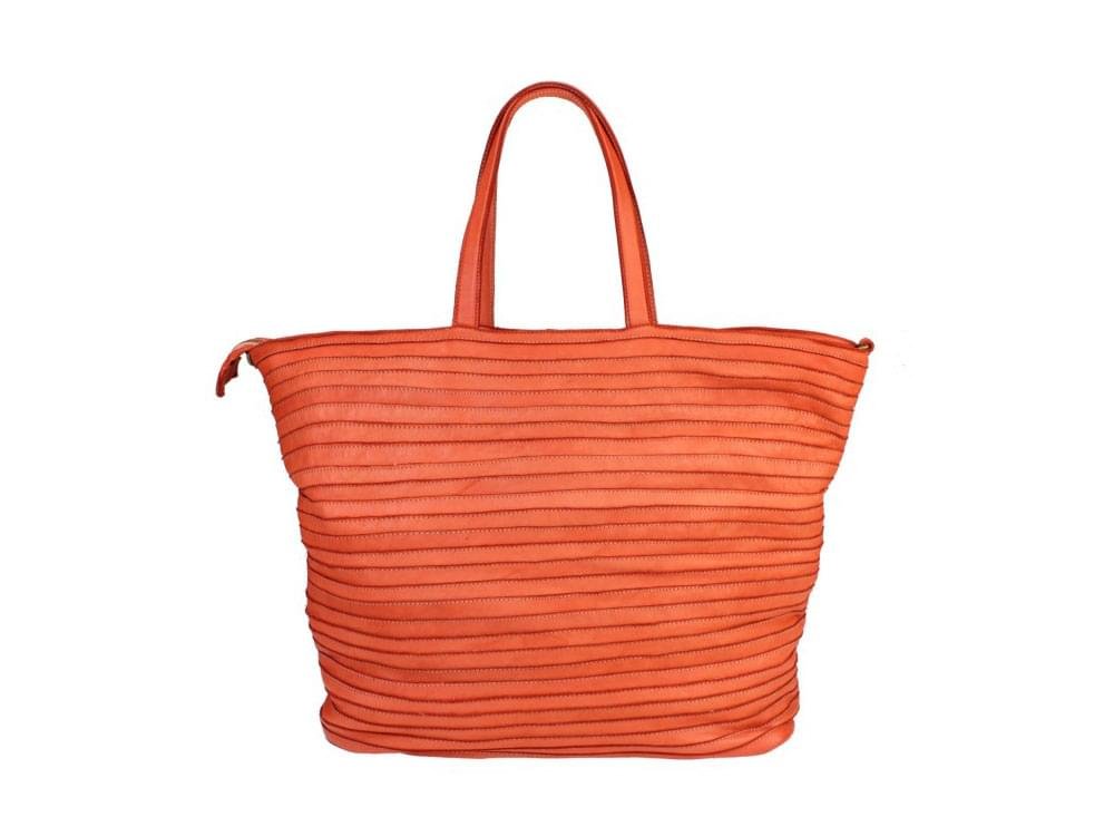 Imola (orange) - Unusual calf leather tote bag
