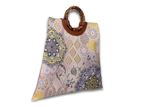 Pagoda (lilac) - Soft, silky fabric handbag
