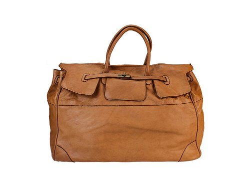 Firenze (tan) - Large, soft calf leather bag