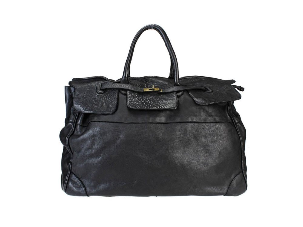 Firenze (black) - Large, soft calf leather bag