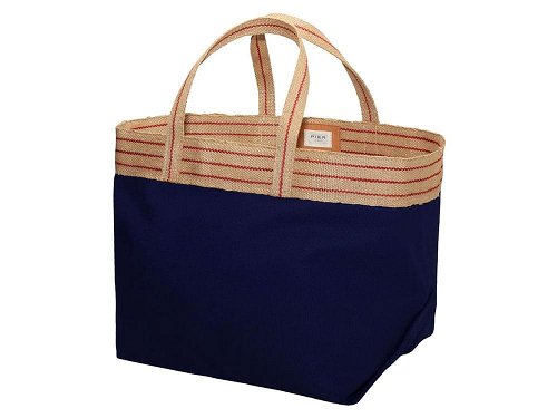 Noto (midnight blue) - Canvas & Jute beach bag