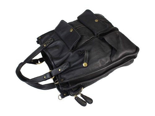 Verona (black) - Large, useful leather bag