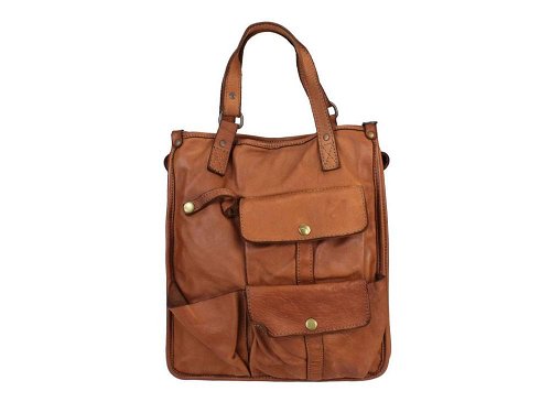 Verona (tan) - Large, useful leather bag