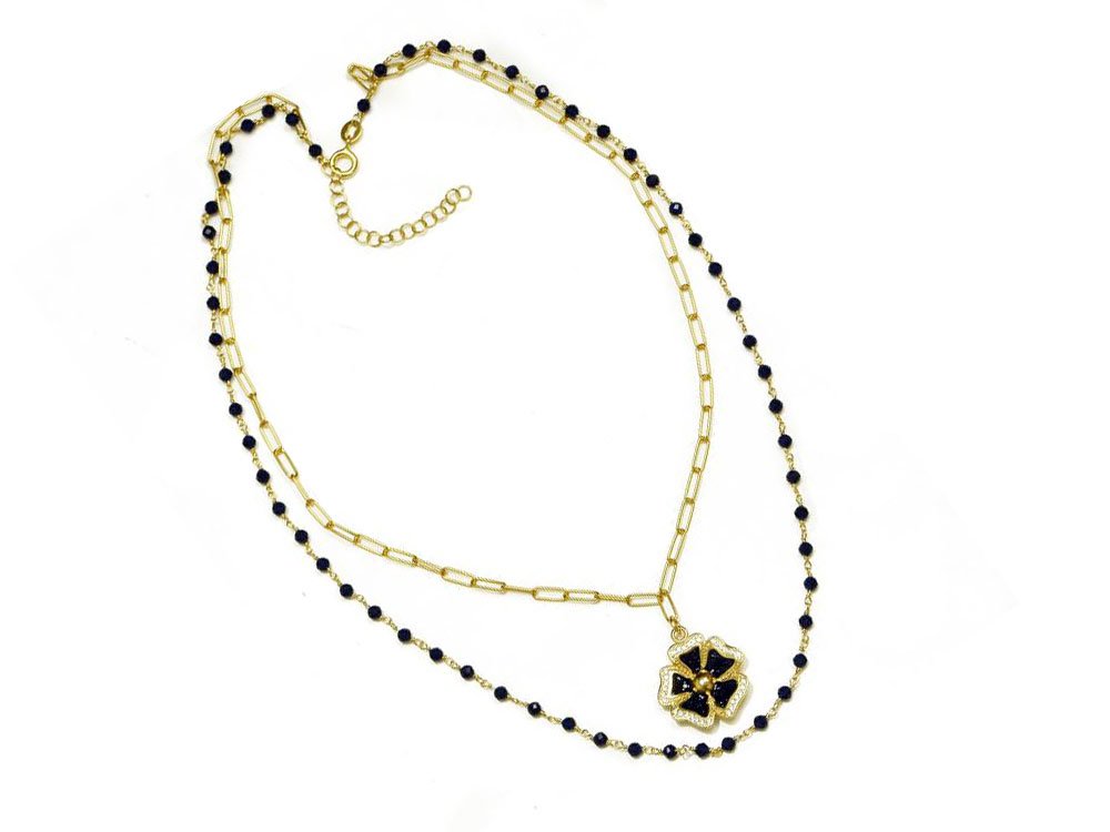 Cinquefoil Necklace (two strand) - An elegant, two-strand necklace