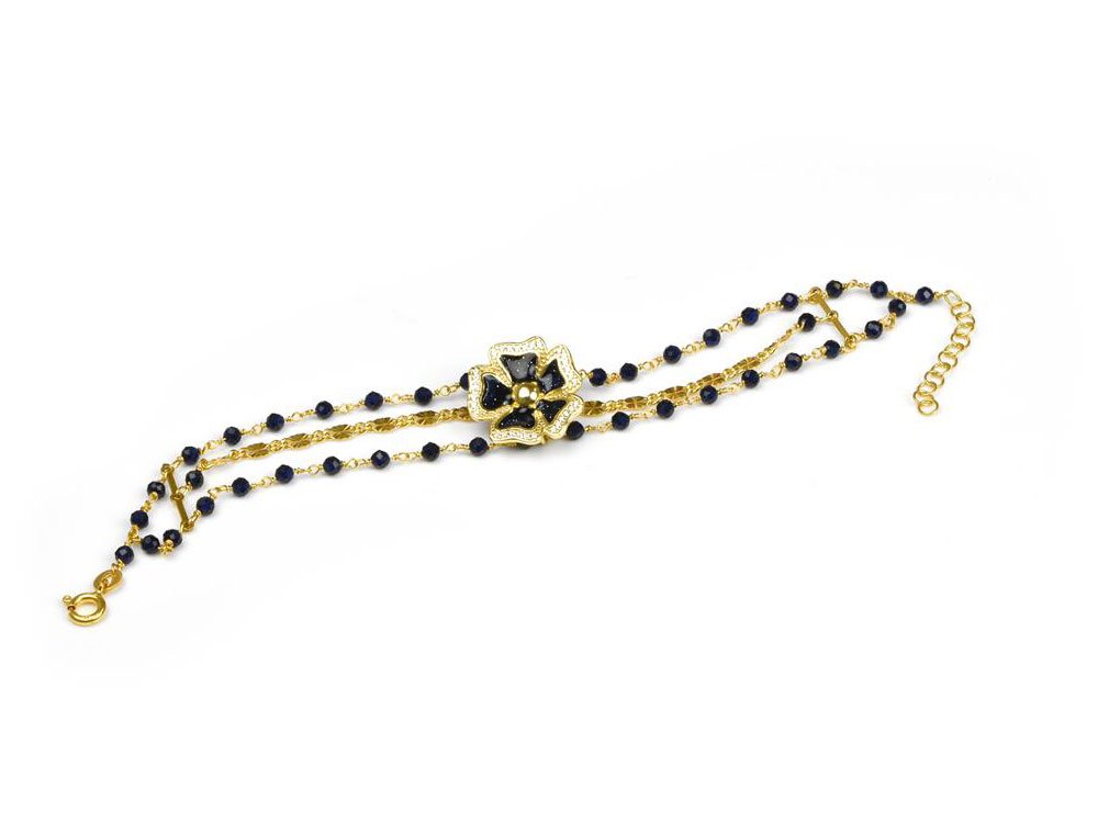 An elegant, three strand bracelet