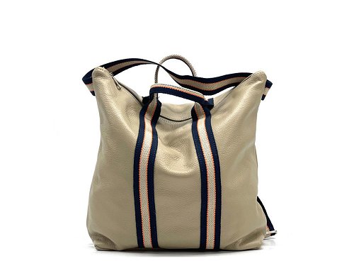 Delia (cappuccino) - Ingenious, tote shaped backpack