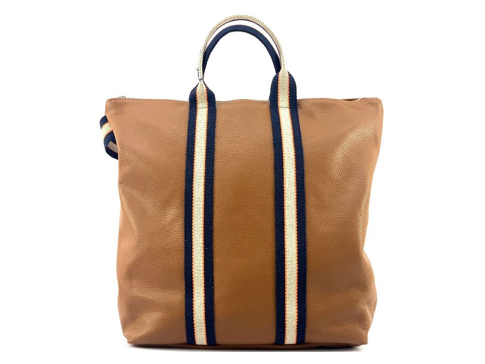 Delia (tan) - Ingenious, tote shaped backpack