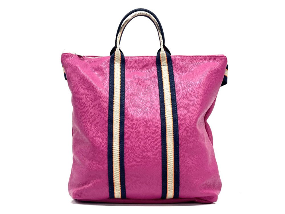 Delia (shocking pink) - Ingenious, tote shaped backpack