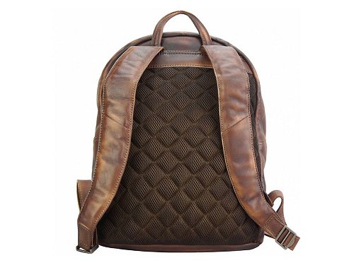 Merlino (brown) - Large, high quality leather backpack