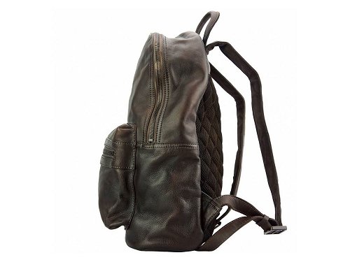 Merlino (dark brown) - Large, high quality leather backpack