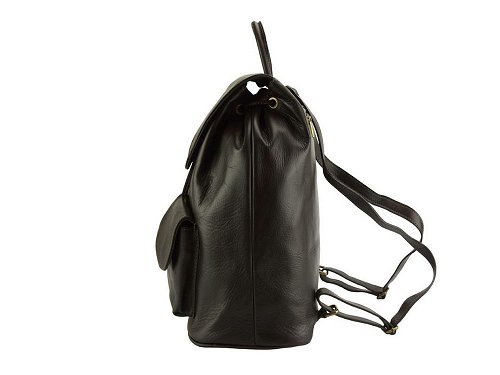 Merano (dark brown) - Stylish, functional leather backpack