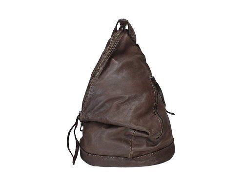 Nemoli (dark brown) - Fashionable, stylish, leather backpack