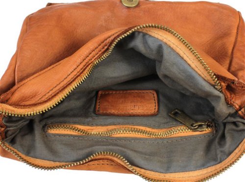Noli (tan) - Small, woven leather bag