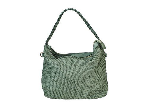 Otranto (mint) - Medium, soft woven leather bag