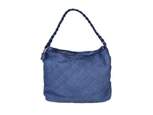 Otranto (azzurro) - Medium, soft woven leather bag