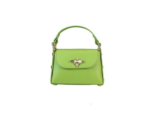 Pula (lime green) - Cute small bag with bee decoration