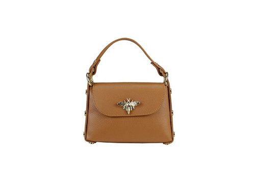 Pula (tan) - Cute small bag with bee decoration