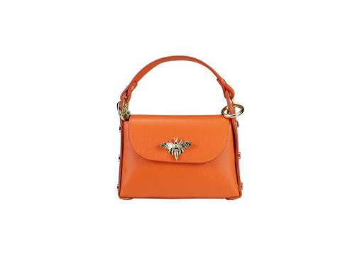 Pula (orange) - Cute small bag with bee decoration